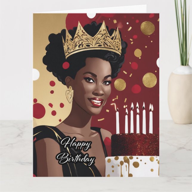 Cumpleaños - Tarjeta de felicitación doblada (Anverso)