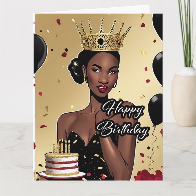 Cumpleaños - Tarjeta de felicitación doblada (Anverso)