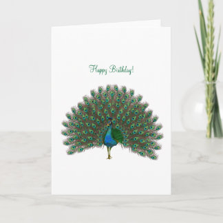 Cumpleaños! - Tarjeta de felicitación Peacock