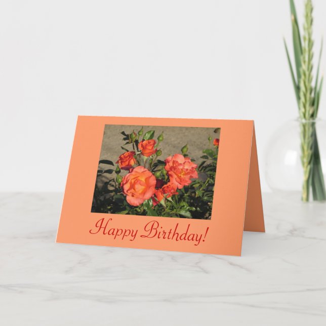 Cumpleaños! Tarjeta de Rosas de la Catedral de Apr (Anverso)