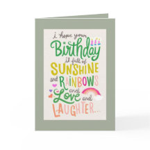 Cumpleaños, tarjeta de saludo, vertical