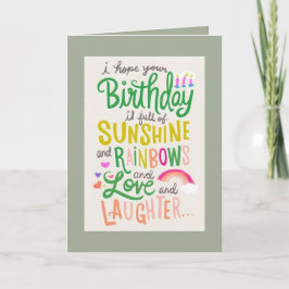 Cumpleaños, tarjeta de saludo, vertical