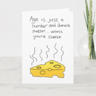 Cumpleaños! Tarjeta de saludos de queso