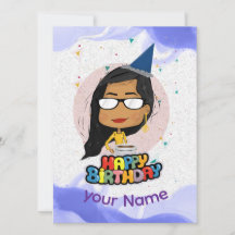 Cumpleaños! Tarjeta plana