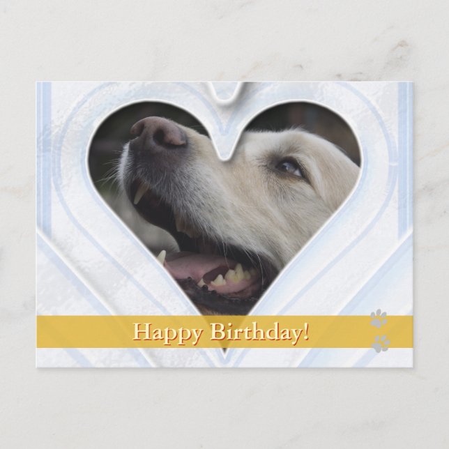 Cumpleaños! - tarjeta postal para perros (Anverso)