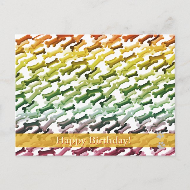Cumpleaños! - tarjeta postal para perros (Anverso)