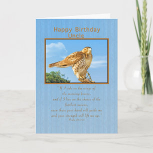Cumpleaños, tío, tarjeta Hawk de piernas duras