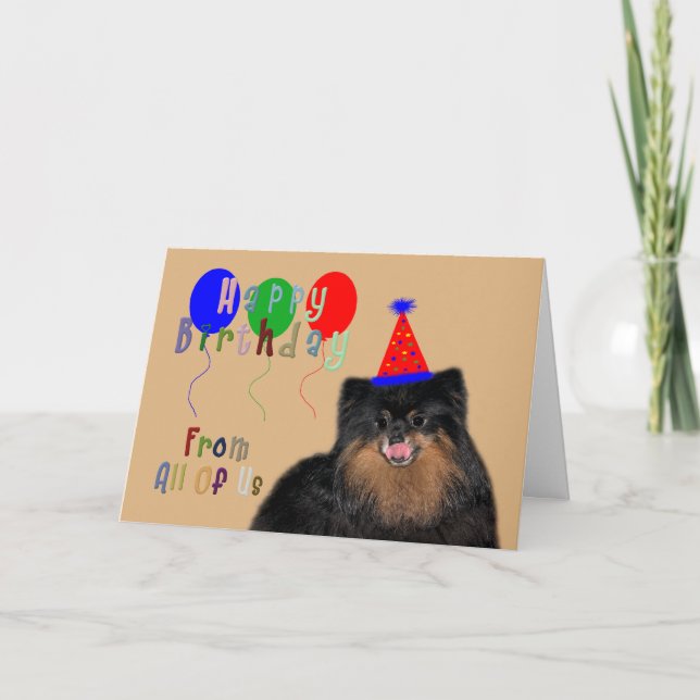 Cumpleaños todos nosotros tarjeta de felicitación (Anverso)