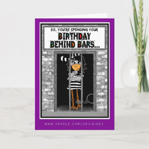 Cumpleaños tras las rejas: Tarjeta de cumpleaños d