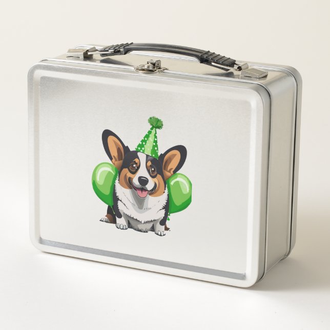 Cumpleaños Verde Corgi Classic T-Shirt (Anverso)