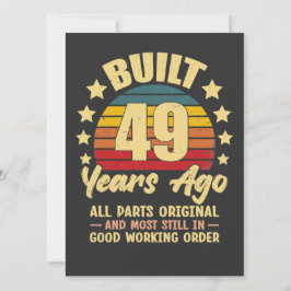 Cumpleaños Vintage 49 Construido Hace 49 Años Dive