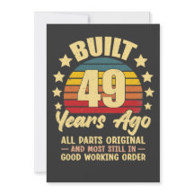 Cumpleaños Vintage 49 Construido Hace 49 Años Dive