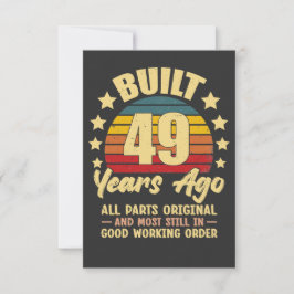 Cumpleaños Vintage 49 Construido Hace 49 Años Dive