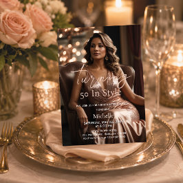 Cumplir 50 años con Estilo Invitación de Cumpleaño
