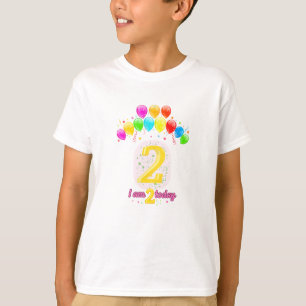 Cumplo 2 años hoy Camiseta de cumpleaños – Globos