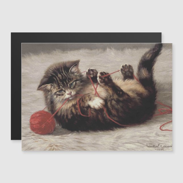 Cuna de gato, bola de yarn de gato (Anverso/Reverso)