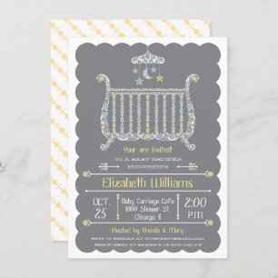 Cuna elegante — Invitación a Baby Shower