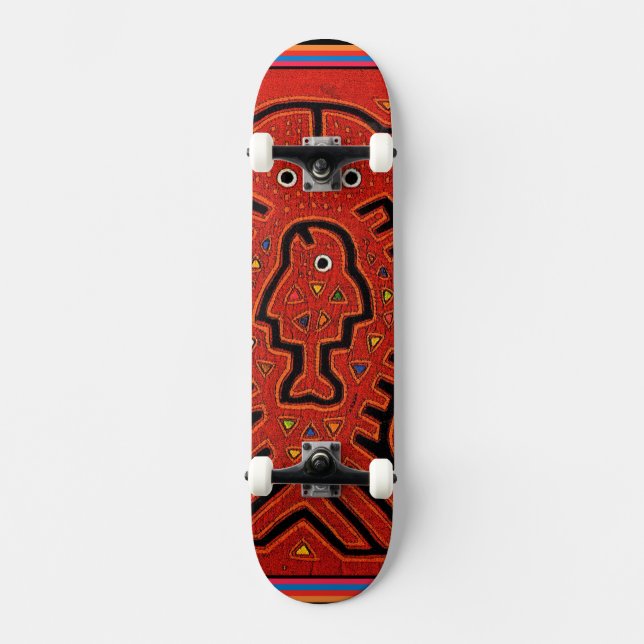 Cuna Tribal Skate Fish Skateboard (Anverso)