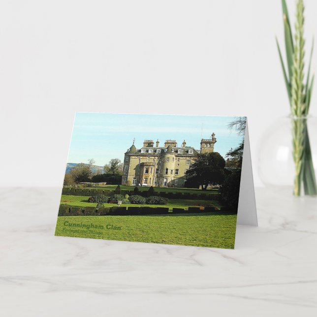 Cunningham Clan Castle Return Addy Note Card (Anverso)