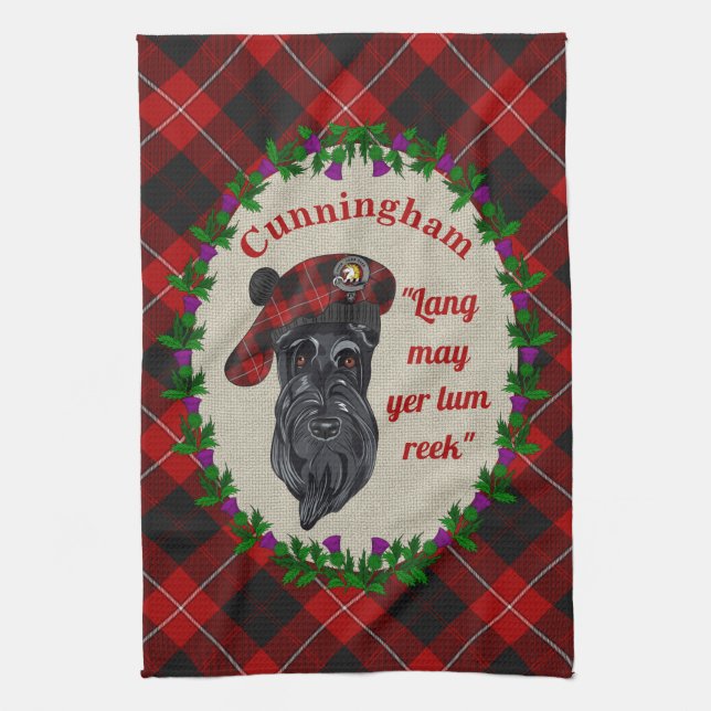 Cunningham Scottie Dog Kitchen Toalla (Vertical)
