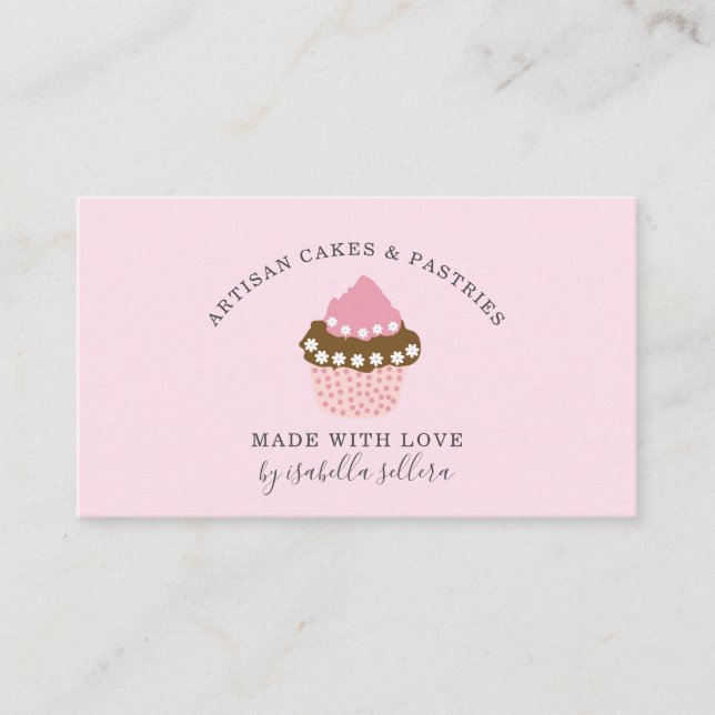 Cupakes Bakery Pastry Chef tarjeta de visita (Anverso)