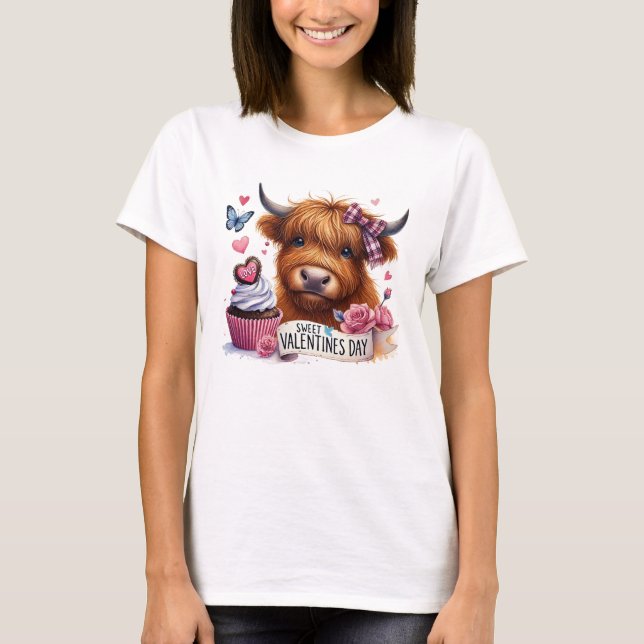 Cupakes Cupcake Cute Highland camiseta de San Vale (Anverso)