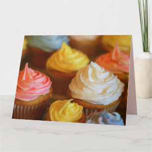 CUPCAKE CUPCAKES DE CUMPLEAÑOS TARJETA DE REUNIÓN 