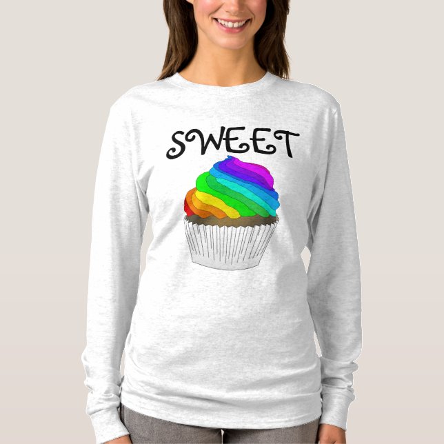 CUPCAKE DE LLUVIA, MUJERES Camisetas (Anverso)