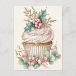 Cupcake de Navidad Pastel Festivo y Elegante