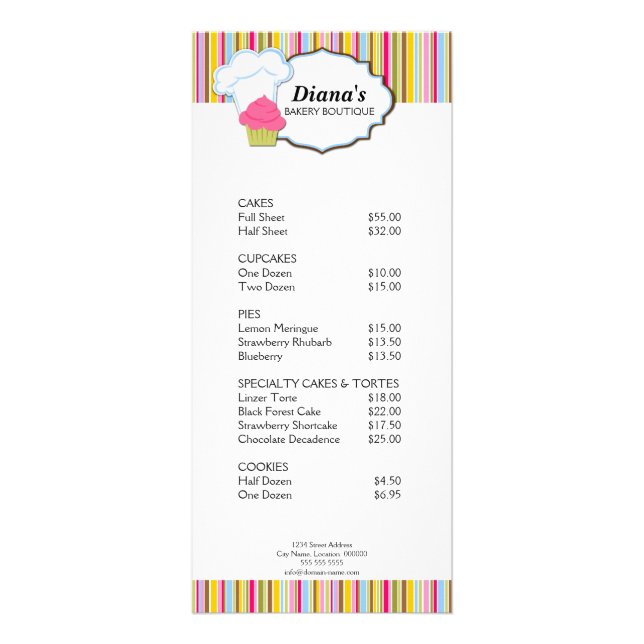 Cupcake dulce y panaderos Gorra Panadería Tarjeta  (Frente)