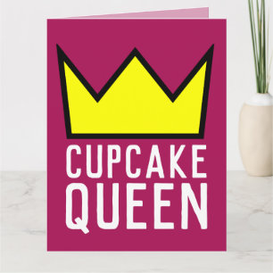 CUPCAKE REINA CUMPLEAÑOS, ADECUADO PARA LA TARJETA