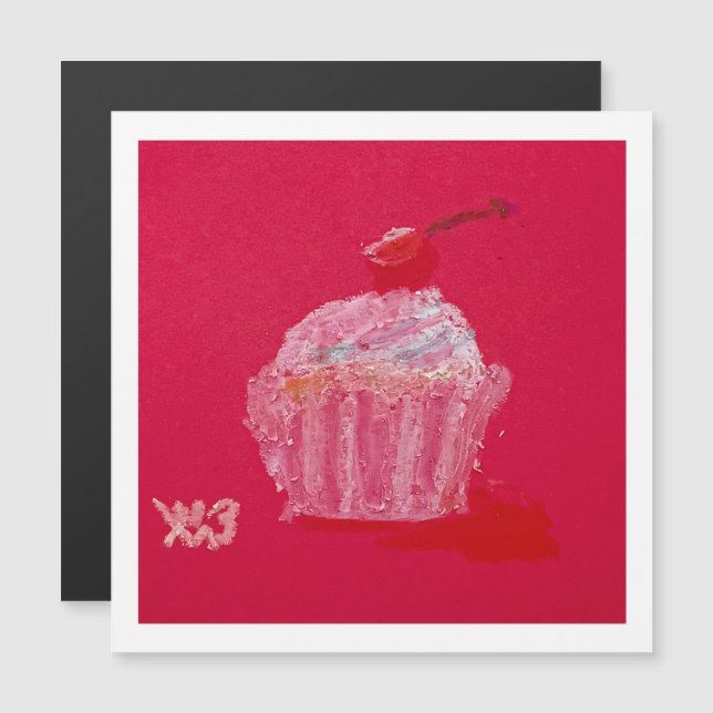 Cupcake with strawberry Frosting (Anverso/Reverso)