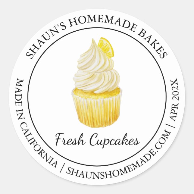 Cupcakes Baking Etiqueta moderna (Anverso)