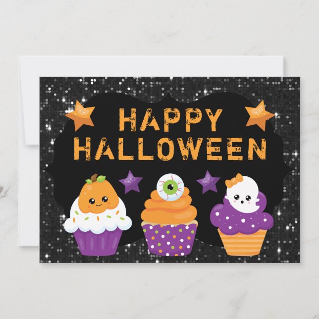 Cupcakes de Halloween Ojo de Fantasma Calabaza Kaw (Anverso)