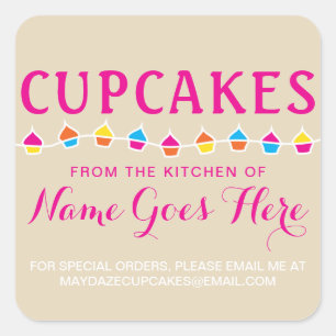 CUPCAKES de la cocina de los pegatinas