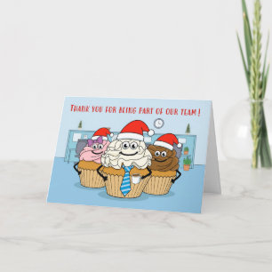 Cupcakes del Equipo Empresarial Feliz Navidad Gorr