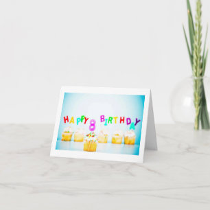 CUPCAKES DELICIOSOS PARA TARJETA DE *8 AÑOS*