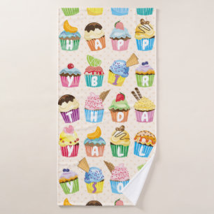 Cupcakes Happy Birday Añade tu nombre a los dulce