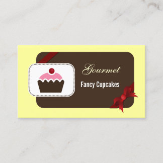 cupcakes lindos tarjetas de visita rojas