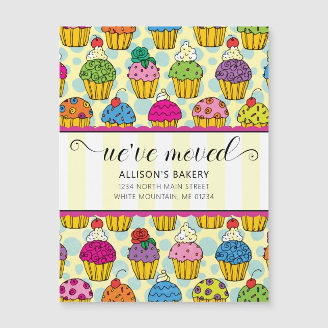 Cupcakes Pattern Bakery Moteando (Anverso)