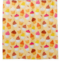 Cupcakes Pattern Cortina de ducha