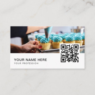 cupcakes tarjetas de negocios Código QR