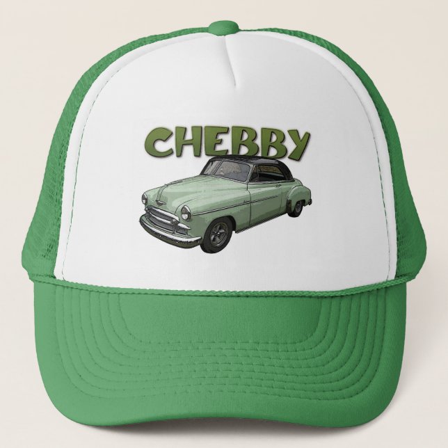 Cupé 1950 de Chevrolet del verde en el sombrero (Anverso)