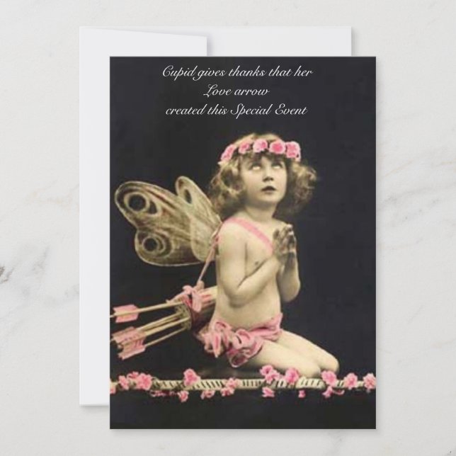 Cupid Cordialmente Lo Invita - Invitación De Boda (Anverso)