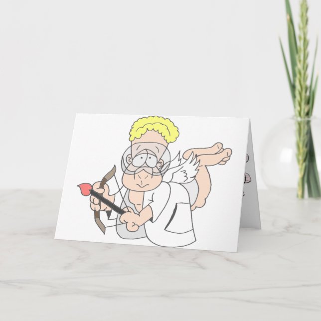 Cupid del científico [de la tarjeta del día de San (Anverso)