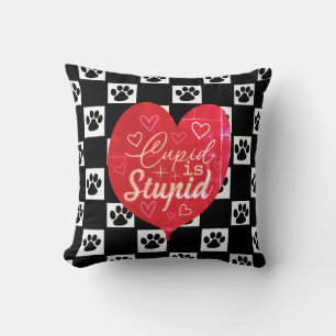 Cupid Es Un Estúpido Cojín decorativo De Impresión