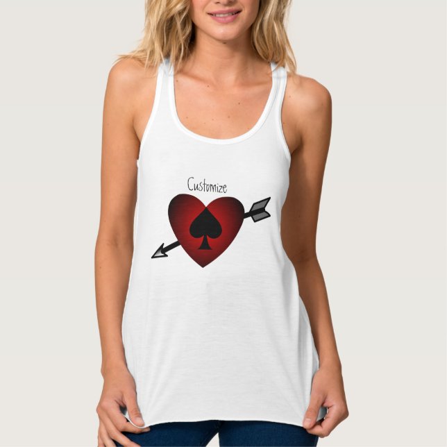Cupid Heart Black Spade Thunder_Cove Tank Top (Anverso)