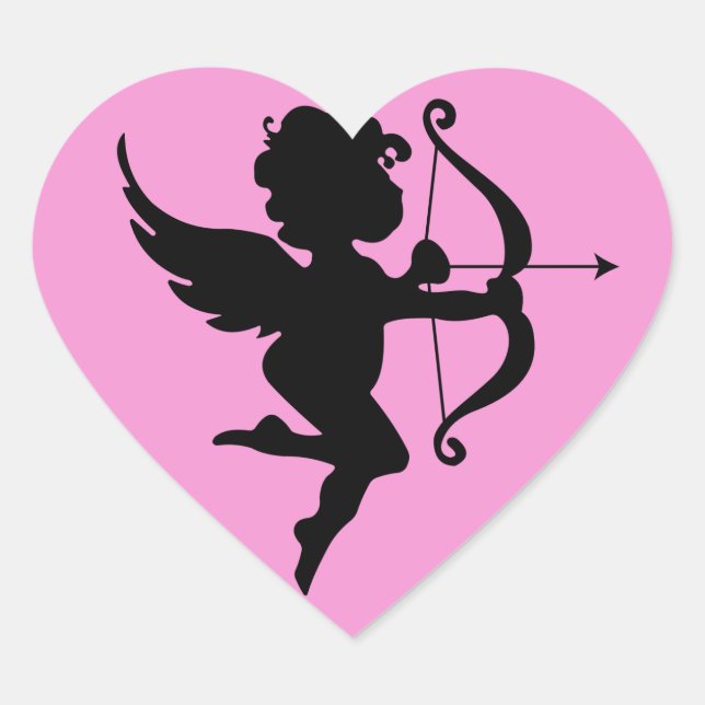 Cupid Valentine Pegatina (Anverso)