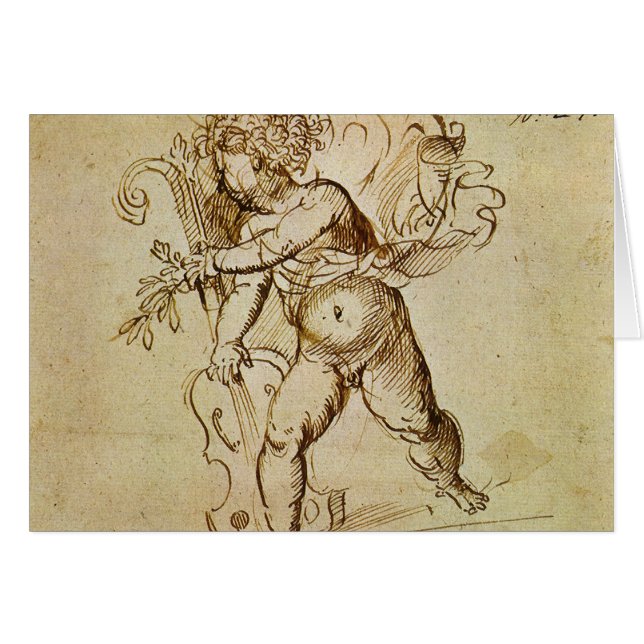 Cupido con un violín de Domenico Campagnola (Anverso (Horizontal))