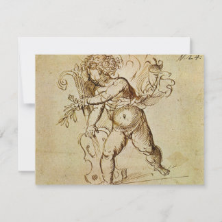 Cupido con un violín por Domenico Campagnola